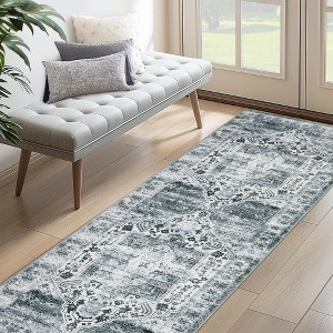 COZONY Washable Area Rug for Living Room, Vintage Distressed Accent Carpet, Non-Slip, Low Pile, Stain Resistant - 1 of 4