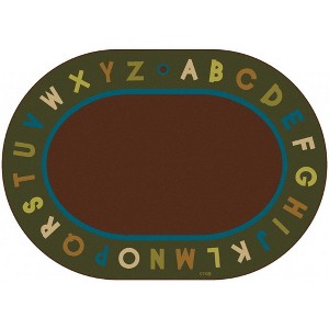 Carpets for Kids Alphabet Circletime Nature Colors Learning Rug, Oval - 1 of 4