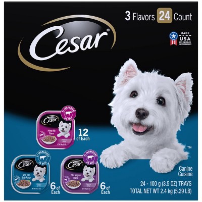 Cesar Filets In Gravy Wet Dog Food - 3.5oz/24ct Variety Pack