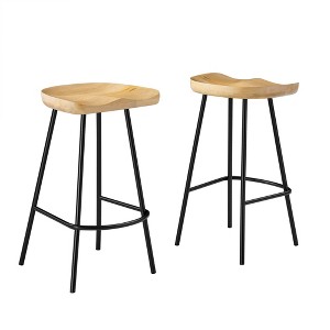 Modway Concord Backless Wood Counter Stools - Set of 2 - 1 of 4