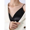 HTUTWOO Vintage Elegance Adjustable Freshwater Pearl Necklace- 18K Gold-Plated Titanium Steel Layering Chain Jewelry For Women - 2 of 4
