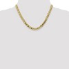 Black Bow Jewelry Men's 7.25mm 10k Yellow Gold Flat Beveled Curb Chain Necklace - 2 of 4