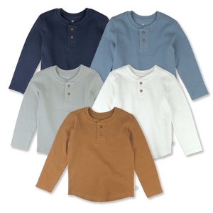 Honest Baby 5-Pack Waffle Henley - 1 of 4