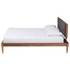 Baxton Studio Eliseo Fabric and Wood Platform Bed Dark Gray/Walnut Brown - image 3 of 4