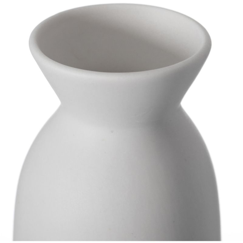 Contemporary White Cylinder Shaped Ceramic Table Flower Vase Holder, 6 of 7