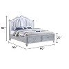 TiramisuBest Contemporary LED Queen Bed in Silver, Wood with Storage Drawers - 2 of 4