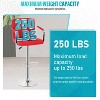 BestMasssage Bar Stools Set of 2 Adjustable Bar Stool Bar Chairs, Red - 3 of 4