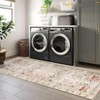 Washable Vintage Indoor Soft Non Slip Distressed Floral Print Area Rug - 3 of 4