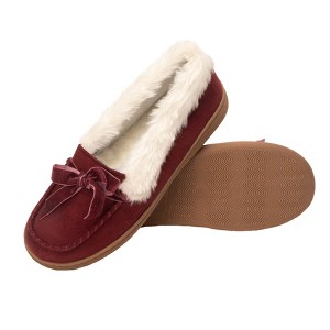 Jessica Simpson Womens Micro-Suede Moccasin with Velvet Bow - 1 of 4