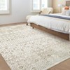4x6 Washable Area Rug with Non-Slip Backing, Vintage Distressed Geometric Rug for Living Room & Bedroom, Soft Foldable Low Pile Floor Carpet - 3 of 4