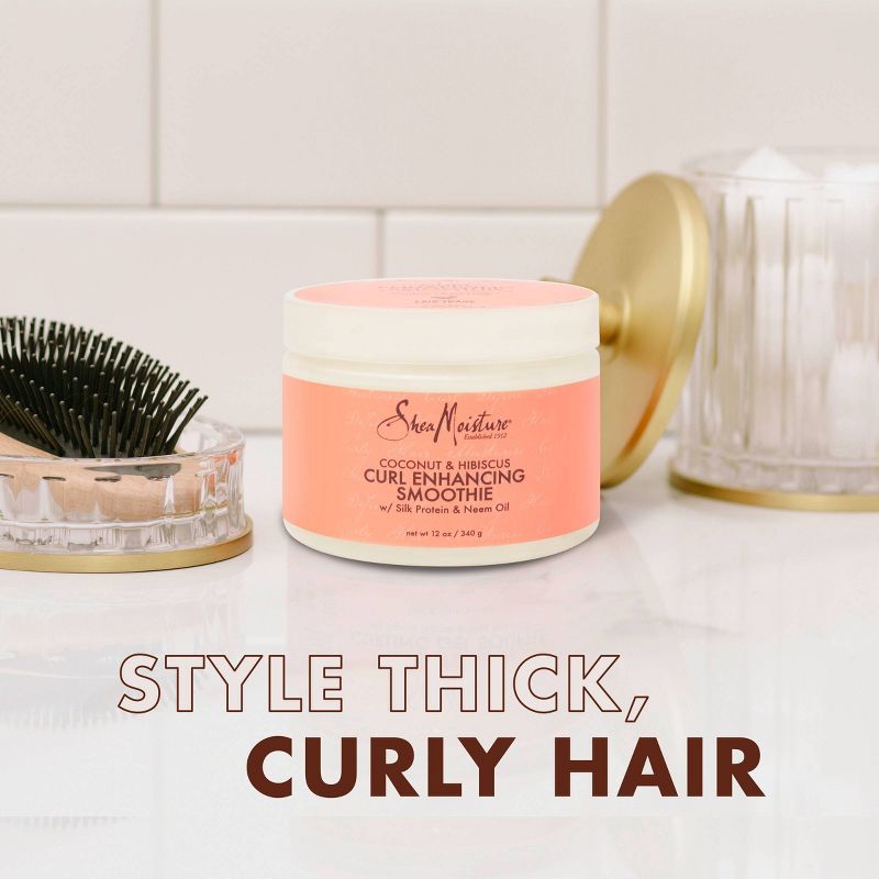 SheaMoisture Smoothie Curl Enhancing Cream for Thick Curly Hair Coconut and Hibiscus, 5 of 19