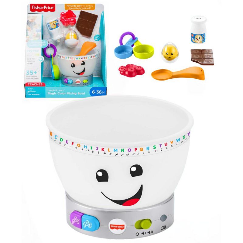 Fisher Price - Laugh, Learn & Grow Smart Stages Magical Colorful Learn Your Way Around the Kitchen Mixing Bowl, 1 of 7
