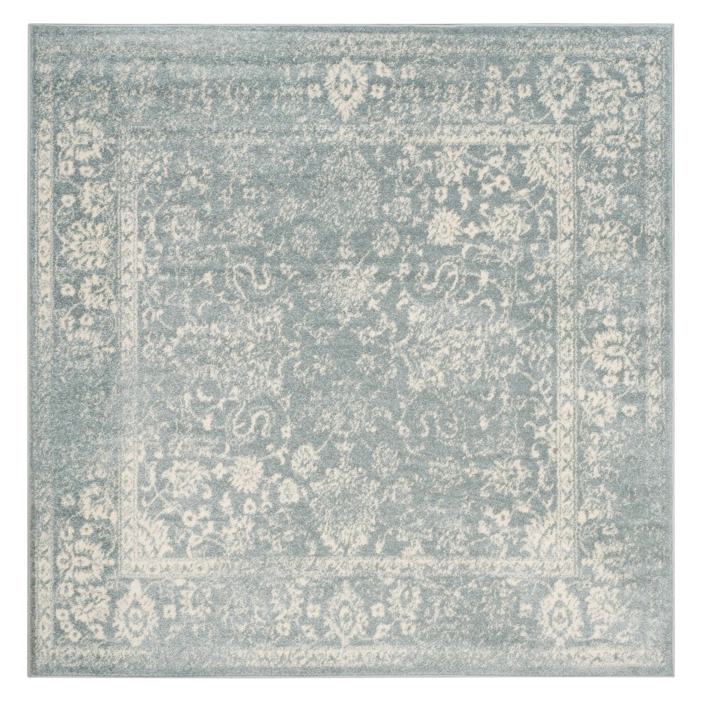 8'x8' Spacedye Design Square Area Rug Slate/Ivory - Safavieh