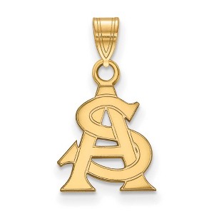 Black Bow Jewelry 10k Yellow Gold Arizona State Sun Devils NCAA Small Pendant - 1 of 3