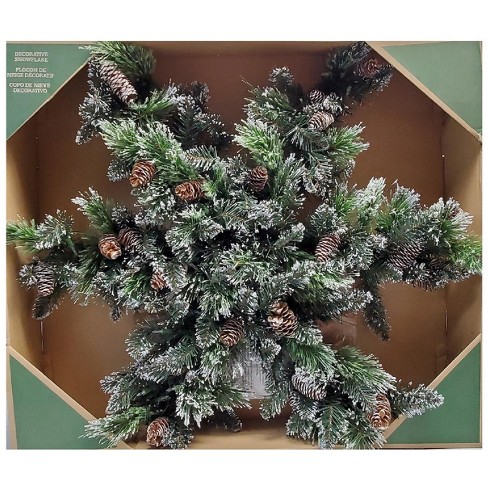 Christmas Wreath with 40 LED Lights,18 Inch Pre-Lit Artificial
