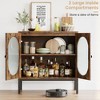 Buffet Cabinet, Rattan Storage Cabinet with Doors and Shelves - 4 of 4