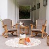 Cambridge Casual Auburn Upholstered Teak Outdoor Rocking Chair: Weather-Resistant with Foam Cushion, Galvanized Steel Hardware - 3 of 4
