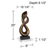 Studio 55D Open Infinity 25" High Gold Sculpture With 8" Square Riser - 4 of 4