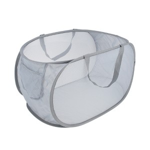 Unique Bargains Folding Single Layer Laundry Basket 22.83"x14.17"x14.17" 1 Pc - 1 of 4