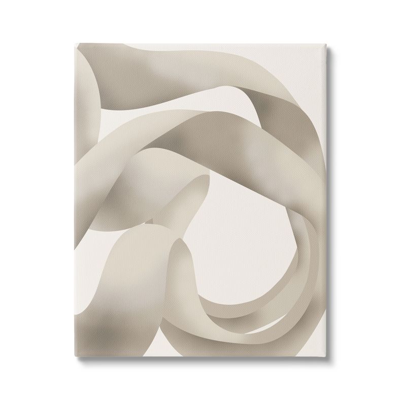 Stupell Industries Contemporary White Swirling Shape Gallery Wrapped Canvas Wall Art, 1 of 5