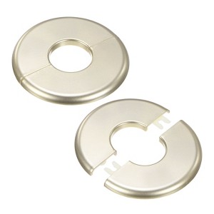 Unique Bargains Wall Split Flange Self-Adhesive Plumbing Cover Plates ABS Faucet Escutcheons 2 Pcs - 1 of 4