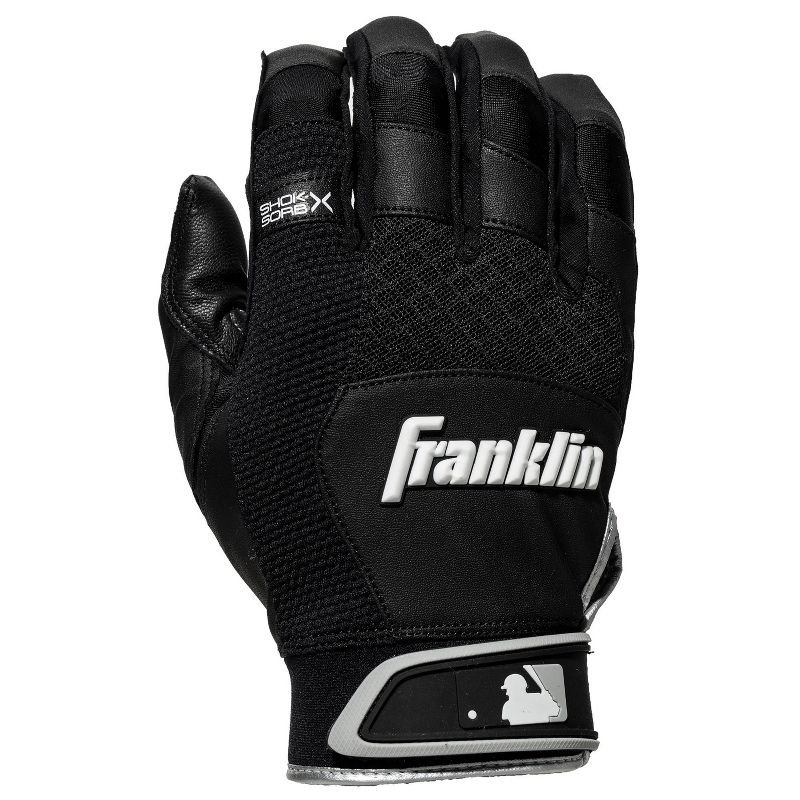 Franklin Sports Adult Shok-Sorb X Batting Gloves Black - L, 1 of 4