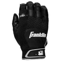 Franklin Sports Adult Shok-Sorb X Batting Gloves Black - XL