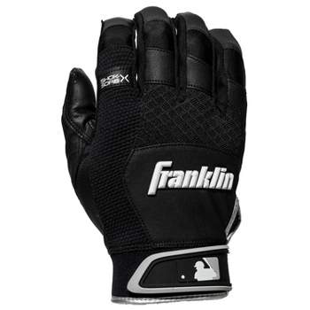 Franklin Sports Adult Shok-Sorb X Batting Gloves Black -  M