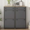 Whisen Modern Style Free Standing Shoe Storage Shoe Cabinet Set with Adjustable Panel and 4 Flip Drawers - 2 of 4