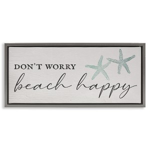 Stupell Industries Don't Worry Beach Happy, 25" x 11" - 1 of 4