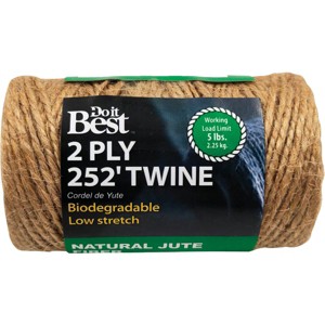 Do it Best  2-Ply x 252 Ft. Brown Jute Biodegradable Twine 737283 Pack of 12 - 1 of 2