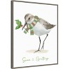 Amanti Art Christmas Sandpiper II by Lucca Sheppard Canvas Wall Art Print Framed 23-in. x 28-in. - 3 of 4