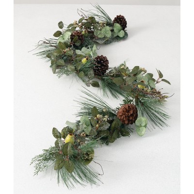 Sullivans Artificial Pine, Berry and Cone Garland 72"L Green