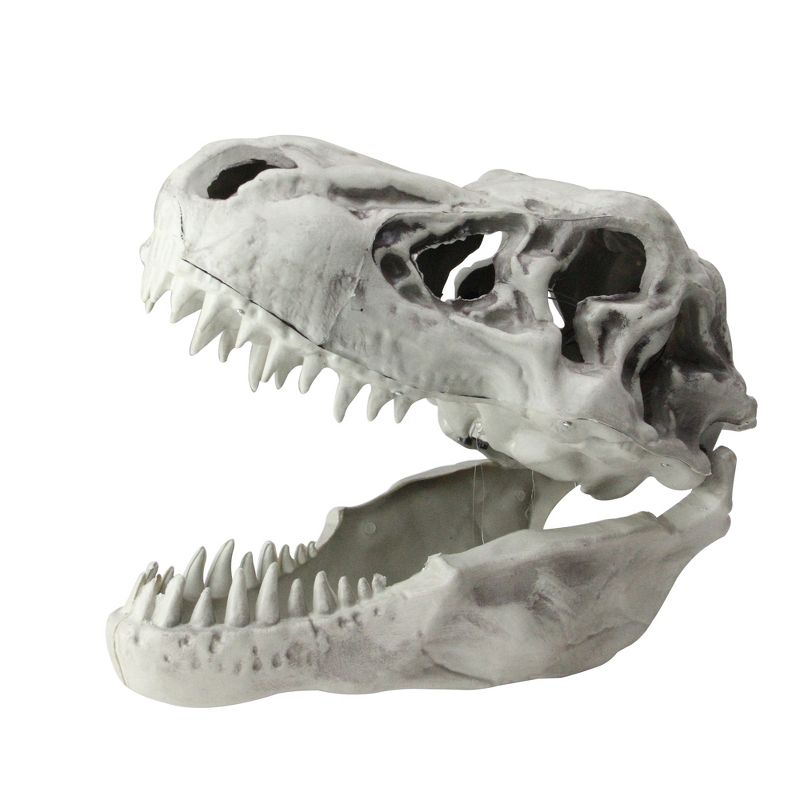 Northlight 17" Prelit with Sound Sonic T-Rex Skull Head Halloween Decoration - Gray/White, 4 of 5