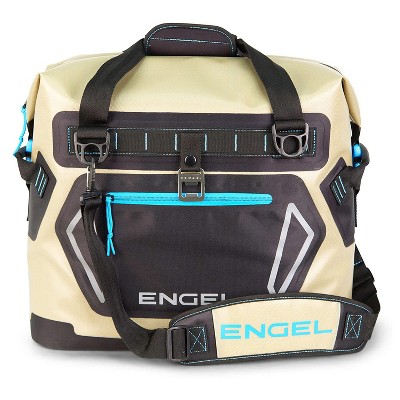 Engel Portable Waterproof Heavy-Duty Foam Insulated Soft-Sided Cooler Bag with Padded Adjustable Strap and Front Pocket, Blue