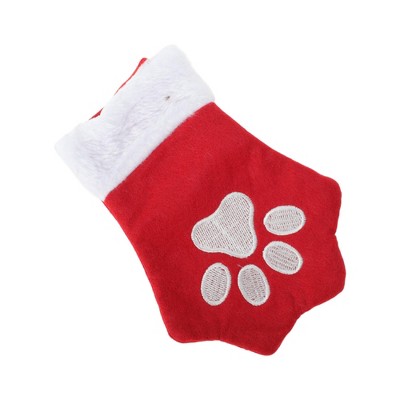 Unique Bargains Christmas Stockings Paw Fabric 5.91"x3.94" 1 Pc
