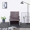 vidaXL Armchair with Chrome Feet Dark Gray Velvet - 2 of 4
