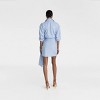 KBB by KAHLANA Women's Long Sleeve 'The Tie Waist Shirtdress' - Light Blue Striped - 2 of 2