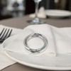 Unique Bargains Napkin Rings Triple Rings Stainless Steel 1 Pc - 3 of 3