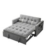 Akoasm 55.5 in. W Modern 2 Seater Loveseats Sofa with Adjsutable Backrest and Lumbar Pillows For Living Room and Apartment-Grey - 4 of 4