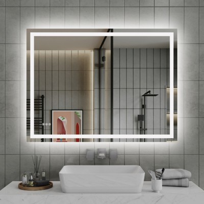 ALEXOUN Bathroom Mirror - Mirror for Wall , Shatterproof Tempered Glass – Frameless Design for Bathrooms, Bedrooms & Vanities | Easy Setup