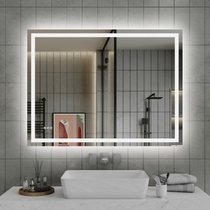 ALEXOUN Bathroom Mirror - Mirror for Wall , Shatterproof Tempered Glass – Frameless Design for Bathrooms, Bedrooms & Vanities | Easy Setup - 1 of 4