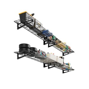 Heavy-Duty Garage Wall Mounted Shelves,Wall Mounted Storage Shelves,400 Lbs Load Capacity Garage Storage Rack Floating Shelves, 2 Pack - 1 of 4