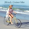 YONWAY Single Speed Bicycles 26"Inch,Beach Cruiser Bike with Steel Frame and Rear Rack, Wide Wheels for Stability, Rear Coaster Brakes - 2 of 4