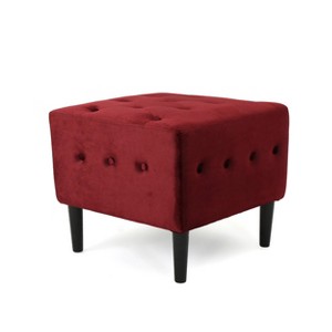 Esther Tufted Ottoman Garnet - Christopher Knight Home, Red