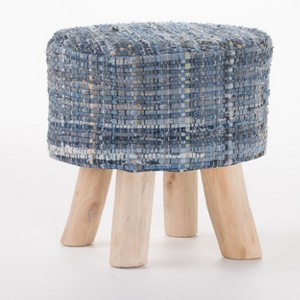 Harris Round Stool Blue - Christopher Knight Home