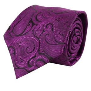 Men's Paisley Microfiber Woven Wedding Neckties - 1 of 4
