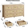 7-Dresser for Bedroom - Natural Rattan Style Storage for Nursery, Living Room - 2 of 4