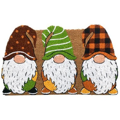 Checkered Snowman Winter Natural Fiber Coir Doormat 30 X 18 Briarwood  Lane : Target