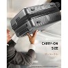 LUGGEX Carry On Luggage 22x14x9 Airline Approved, 100% PC Hard Shell Expandable Suitcase, Carry On 20 Inch, Silver - 2 of 4